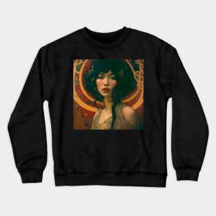 Art Deco Style Woman Crewneck Sweatshirt